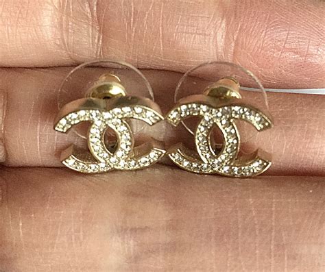 gold vintage chanel earrings|chanel earrings classic cc price.